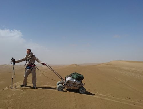 Rob Lilwall Walks 71 Days Across the Desert; His Gear Rolls Behind Him on WheelEEZ® Wheels